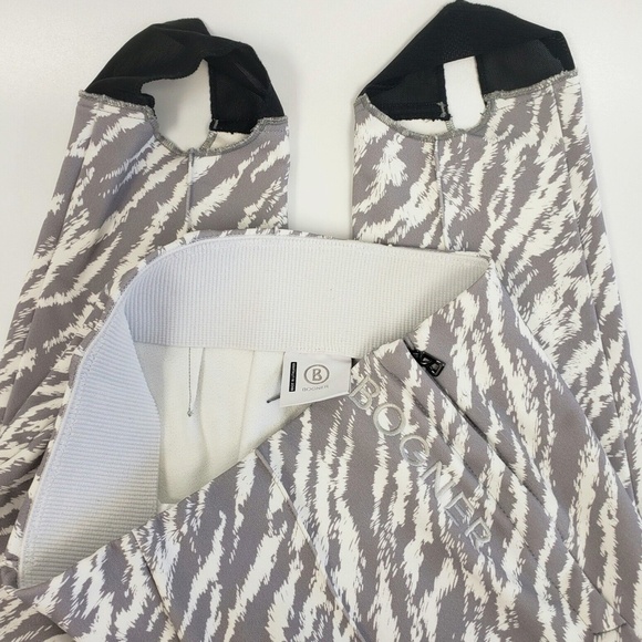 NWT MSRP $595 Bogner Elaine Zebra Print Ski Stirrup Snowboard Pants Women's 10L - Picture 9 of 13